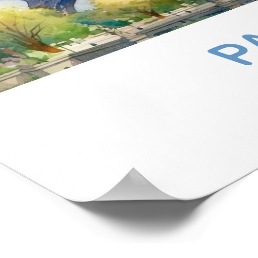 Eiffelturm im Frühling - Paris, Frankreich Poster (Ecke)