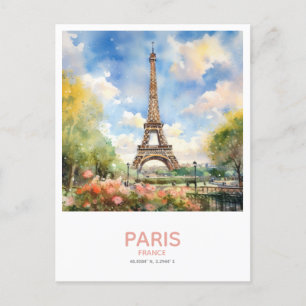 Eiffelturm im Frühling - Paris, Frankreich Postkarte