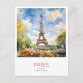 Eiffelturm im Frühling - Paris, Frankreich Postkarte (Vorderseite)