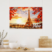 Eiffelturm im Herbst | Paris, Frankreich Poster (Küche)