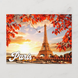 Eiffelturm im Herbst | Paris, Frankreich Postkarte