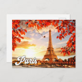 Eiffelturm im Herbst | Paris, Frankreich Postkarte (Vorne/Hinten)