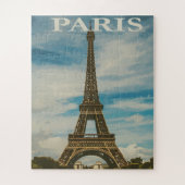 Eiffelturm im Postkartenstil in Paris Puzzle (Vertikal)