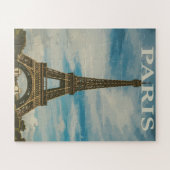 Eiffelturm im Postkartenstil in Paris Puzzle (Horizontal)