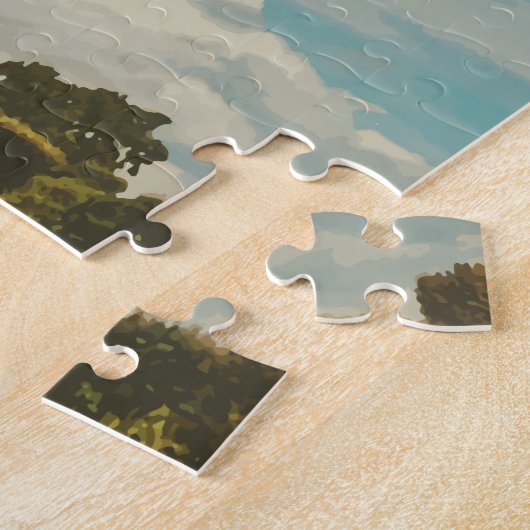 Eiffelturm im Postkartenstil in Paris Puzzle (Seite)