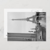 Eiffelturm im Schnee Postkarte (Vorne/Hinten)