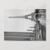 Eiffelturm im Schnee Postkarte (Vorderseite)