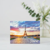 Eiffelturm im schönen Paris, Frankreich Postkarte (Stehend Vorderseite)