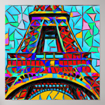 Eiffelturm im Stil von Robert Delaunay.