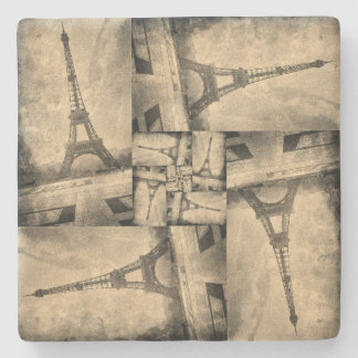 Eiffelturm im Vintage-Design Steinuntersetzer