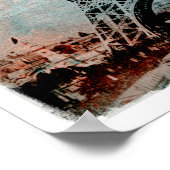 Eiffelturm im Vintagen Sunrise-Stil Poster (Ecke)