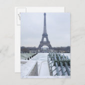 Eiffelturm im Winter 3 Postkarte (Vorne/Hinten)