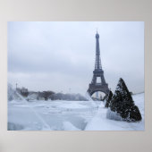 Eiffelturm im Winter Poster (Vorne)