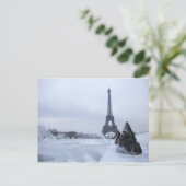 Eiffelturm im Winter Postkarte (Stehend Vorderseite)