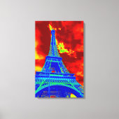 Eiffelturm in Brand Leinwanddruck (Vorderseite)
