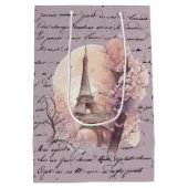 Eiffelturm in der Frühjahrsgeschenktasche Mittlere Geschenktüte (Rückseite)