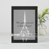 Eiffelturm in der Nacht Einladung (Stehend Vorderseite)