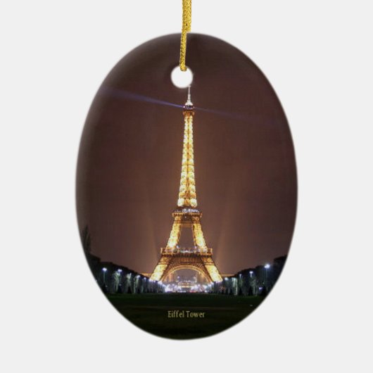 Eiffelturm in der Nacht Keramikornament (Vorne)
