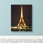 Eiffelturm in der Nacht Leinwanddruck (Insitu (Holzboden))