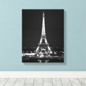 Eiffelturm in der Nacht Leinwanddruck (Insitu (Holzboden))