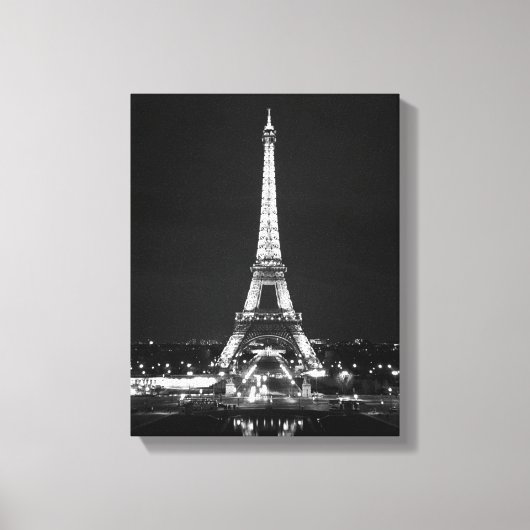 Eiffelturm in der Nacht Leinwanddruck (Vorderseite)
