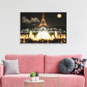 Eiffelturm in der Nacht Leinwanddruck (Insitu (Wohnzimmer))