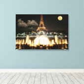 Eiffelturm in der Nacht Leinwanddruck (Insitu (Holzboden))