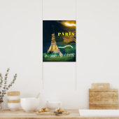 Eiffelturm in der Nacht Poster (Küche)