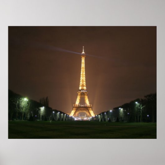 Eiffelturm in der Nacht Poster (Vorne)