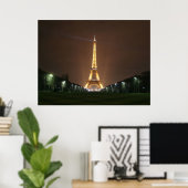 Eiffelturm in der Nacht Poster (Heimbüro)