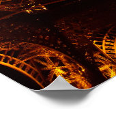 Eiffelturm in der Nacht Poster (Ecke)