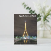 Eiffelturm in der Nacht Postkarte (Stehend Vorderseite)