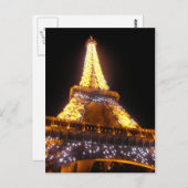 Eiffelturm in der Nacht Postkarte (Vorne/Hinten)