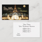 Eiffelturm in der Nacht Visitenkarte (Vorne/Hinten)