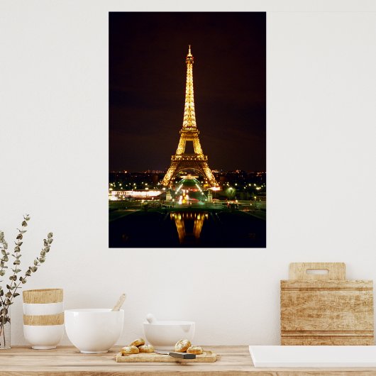 Eiffelturm in Farbe Poster (Küche)