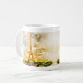 Eiffelturm in Paris bei Sonnenuntergang Nr. 1 Kaffeetasse (Vorderseite Links)