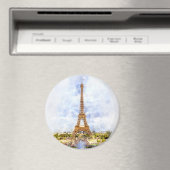 Eiffelturm in Paris bei Sonnenuntergang Nr. 2 Magnet (In Situ (Geschirrspüler))