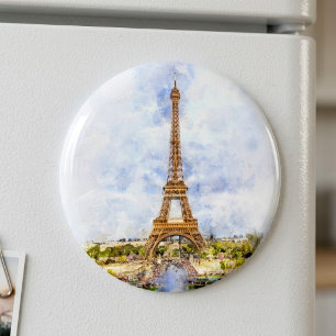 Eiffelturm in Paris bei Sonnenuntergang Nr. 2 Magnet