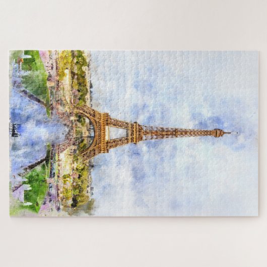 Eiffelturm in Paris bei Sonnenuntergang Nr. 2 Puzzle (Horizontal)