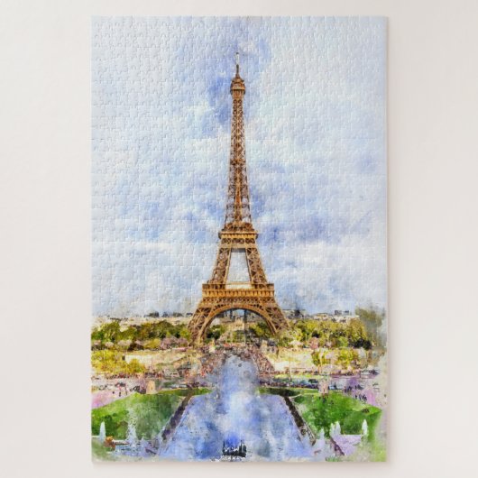 Eiffelturm in Paris bei Sonnenuntergang Nr. 2 Puzzle (Vertikal)