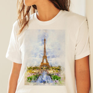 Eiffelturm in Paris bei Sonnenuntergang Nr. 2 T-Shirt