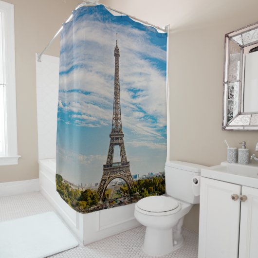Eiffelturm in Paris Duschvorhang (Beispiel)