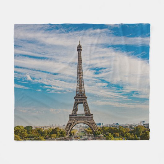 Eiffelturm in Paris Fleecedecke (Vorderseite (Horizontal))
