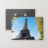 Eiffelturm in Paris, Frankreich Button (Vorderseite/Rückseite)