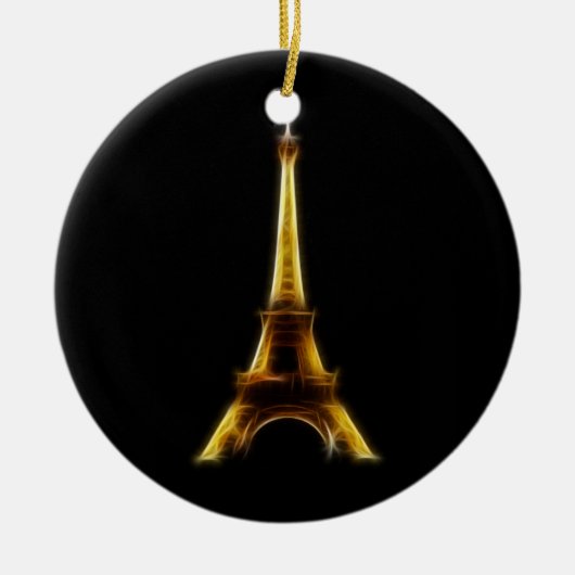 Eiffelturm in Paris Frankreich Keramik Ornament (Vorne)