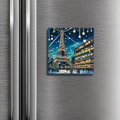 Eiffelturm in Paris, Frankreich zu Weihnachten Magnet