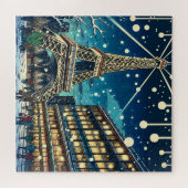 Eiffelturm in Paris, Frankreich zu Weihnachten Puzzle (Horizontal)