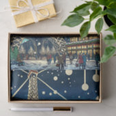 Eiffelturm in Paris, Frankreich zu Weihnachten Seidenpapier (Geschenk)