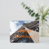 Eiffelturm in Paris Geburtstagskarte Postkarte (Stehend Vorderseite)