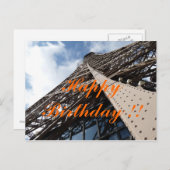 Eiffelturm in Paris Geburtstagskarte Postkarte (Vorne/Hinten)